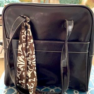 Thirty One large leather shoulder bag.  13X13 size
